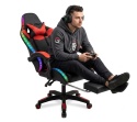 X-Gamer® CyberPulse LED Pro – Profesjonalny Ergonomiczny Fotel Gamingowy i Krzesło Biurowe – Wielofunkcyjny Masaż USB