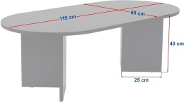Hanah Home – Stylowy Stolik Kawowy do Salonu – Wykończenie Wood Black (Czarny Drewnopodobny) – Płyta 18 mm – 119 x 60 x 39,8 cm