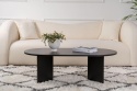 Hanah Home – Stylowy Stolik Kawowy do Salonu – Wykończenie Wood Black (Czarny Drewnopodobny) – Płyta 18 mm – 119 x 60 x 39,8 cm
