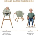 Kinderkraft Fini 2 – Wielofunkcyjne Krzesełko do Karmienia i Zabawy 2w1 – Drewniane Bukowe Nóżki – Łatwa w Czyszczeniu Ekoskóra