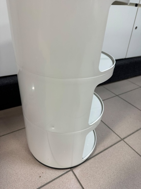 Kontenerek Kartell Componibili – Szafka Modułowa 3 Elementy | Biała | Ø32 x 58,5 cm