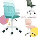 FurnitureR Macaron Krzesło Obrotowe do Biurka – Ergonomiczne Ażurowe Oparcie – Regulacja Wysokości – Stabilna Podstawa do 130 kg