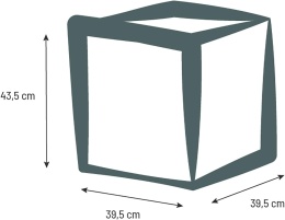 EDA Plastiques Volcania 13730 Donica Ogrodowa i Tarasowa – Kwadratowa 40 x 40 x 40 cm – Pojemność 31L