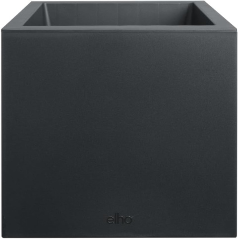 Elho Vivo Next Square 30 Donica Kwadratowa Living Black Niewidoczne Kółka i System Drenażu – Głęboka Czerń (Living Black)