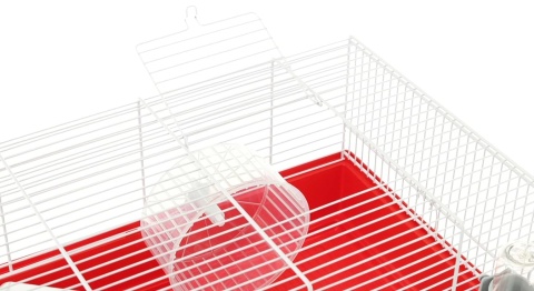 Ferplast Criceti 9 – Kompleksowa Klatka dla Chomika i Małych Gryzoni z Pełnym Wyposażeniem – Czerwona – 46 x 29,5 x 23 cm