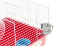 Ferplast Criceti 9 – Kompleksowa Klatka dla Chomika i Małych Gryzoni z Pełnym Wyposażeniem – Czerwona – 46 x 29,5 x 23 cm