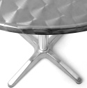 Bakaji Aluminiowy Stolik Barowy i Bistro 2w1 – Regulowana Wysokość 70-110 cm – ze Stali Nierdzewnej Ø 60 cm – Outdoor / Indoor