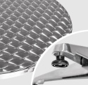 Bakaji Aluminiowy Stolik Barowy i Bistro 2w1 – Regulowana Wysokość 70-110 cm – ze Stali Nierdzewnej Ø 60 cm – Outdoor / Indoor