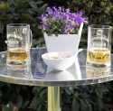 Bakaji Aluminiowy Stolik Barowy i Bistro 2w1 – Regulowana Wysokość 70-110 cm – ze Stali Nierdzewnej Ø 60 cm – Outdoor / Indoor