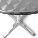 Bakaji Aluminiowy Stolik Barowy i Bistro 2w1 – Regulowana Wysokość 70-110 cm – ze Stali Nierdzewnej Ø 60 cm – Outdoor / Indoor