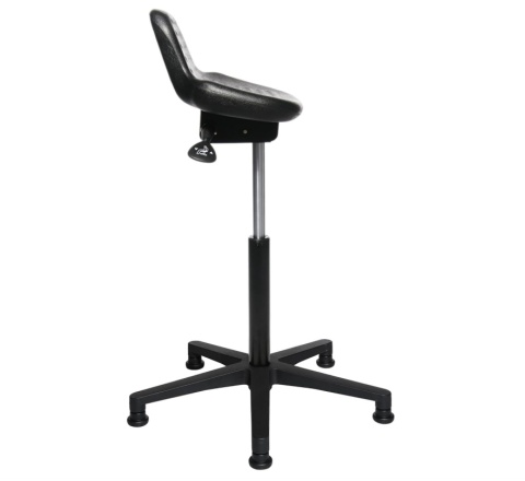 Topstar – Ergonomiczne Krzesło do Pracy Stojącej – Hoker Biurowy z Pianki PU – Regulacja Wysokości i Nachylenia – Czarny