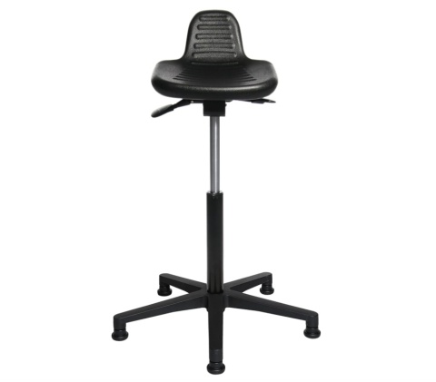 Topstar – Ergonomiczne Krzesło do Pracy Stojącej – Hoker Biurowy z Pianki PU – Regulacja Wysokości i Nachylenia – Czarny