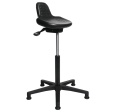 Topstar – Ergonomiczne Krzesło do Pracy Stojącej – Hoker Biurowy z Pianki PU – Regulacja Wysokości i Nachylenia – Czarny