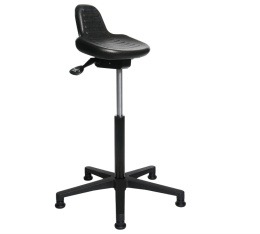 Topstar – Ergonomiczne Krzesło do Pracy Stojącej – Hoker Biurowy z Pianki PU – Regulacja Wysokości i Nachylenia – Czarny