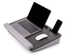 Vigo Wood LS025 – Ergonomiczna Podkładka i Stolik pod Laptopa na Kolana z Poduszką i Podpórką pod Nadgarstek –– 54 x 34 cm
