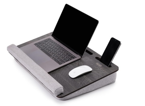 Vigo Wood LS025 – Ergonomiczna Podkładka i Stolik pod Laptopa na Kolana z Poduszką i Podpórką pod Nadgarstek –– 54 x 34 cm