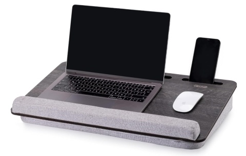 Vigo Wood LS025 – Ergonomiczna Podkładka i Stolik pod Laptopa na Kolana z Poduszką i Podpórką pod Nadgarstek –– 54 x 34 cm
