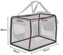 Lionto – Składany Transporter i Kojec dla Psa i Kota – Rozmiar XXL do 18 kg – Stelaż i Poduszka – Bordowy – 82 x 58 x 58 cm