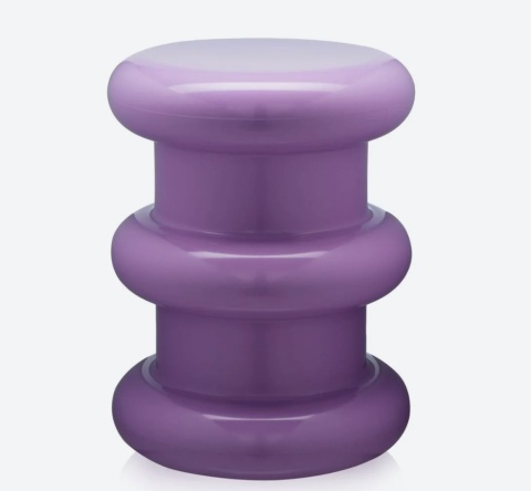 Kartell – Pilastro – Stołek i Stolik Boczny 2w1 – Projekt: Ettore Sottsass- Liliowy (Lilac) – Ø35 x 46 cm – Indoor / Outdoor