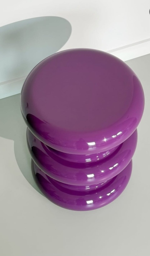 Kartell – Pilastro – Stołek i Stolik Boczny 2w1 – Projekt: Ettore Sottsass- Liliowy (Lilac) – Ø35 x 46 cm – Indoor / Outdoor