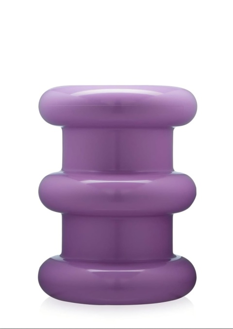Kartell – Pilastro – Stołek i Stolik Boczny 2w1 – Projekt: Ettore Sottsass- Liliowy (Lilac) – Ø35 x 46 cm – Indoor / Outdoor