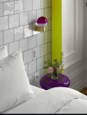 Kartell – Pilastro – Stołek i Stolik Boczny 2w1 – Projekt: Ettore Sottsass- Liliowy (Lilac) – Ø35 x 46 cm – Indoor / Outdoor