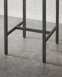 Vasagle LBT25X – Kwadratowy Wysoki Stół Barowy i Jadalniany – Styl Industrialny / Loft – Stalowa Rama i Podnóżek 60 x 60 x 92 cm