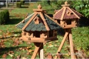 dobar 98720e – Luksusowy 6-Kątny Domek i Karmnik dla Ptaków z Silosem – Lite Drewno Sosnowe– 51 x 45 x 37 cm
