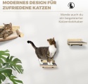 WOOWOOD® – Luksusowa Ścianka Wspinaczkowa i Zestaw Mebli Ściennych dla Kota – Lite Drewno, 2x Hamak i Schodki