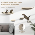 WOOWOOD® – Luksusowa Ścianka Wspinaczkowa i Zestaw Mebli Ściennych dla Kota – Lite Drewno, 2x Hamak i Schodki