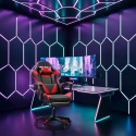 5SMART PLAYER CarbonX – Profesjonalny Obrotowy Fotel Gamingowy z Wysuwanym Podnóżkiem