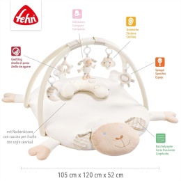 Fehn® BabyLOVE – Interaktywna Mata Edukacyjna 3D i Koc do Raczkowania z Pałąkami