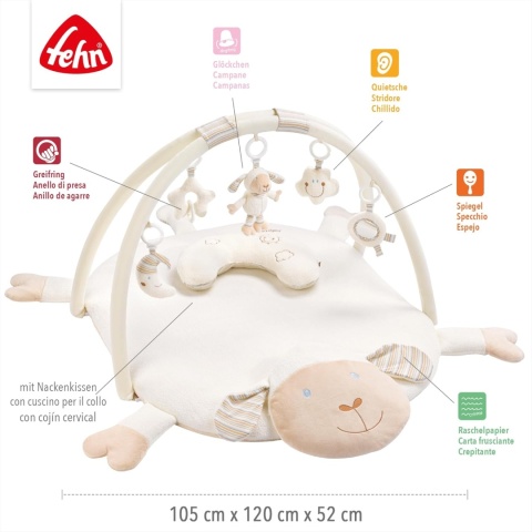 Fehn® BabyLOVE – Interaktywna Mata Edukacyjna 3D i Koc do Raczkowania z Pałąkami
