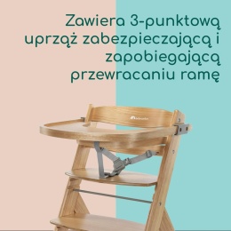 Bebeconfort Timba 2 – Wielofunkcyjne Ewolucyjne Krzesełko do Karmienia z Drewna Kauczukowego