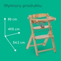 Bebeconfort Timba 2 – Wielofunkcyjne Ewolucyjne Krzesełko do Karmienia z Drewna Kauczukowego