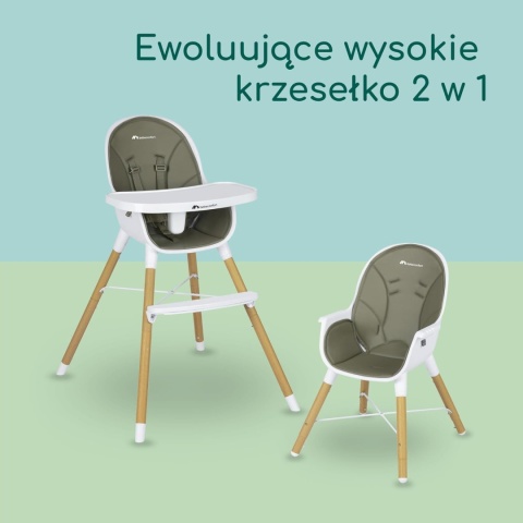 Bebeconfort Avista 2w1 – Ewolucyjne Krzesełko do Karmienia i Małe Krzesło do Zabawy – Styl Skandynawski