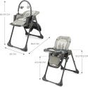 Kinderkraft® TUMMIE – Wielofunkcyjne Krzesełko do Karmienia i Leżaczek Niemowlęcy 2w1 – Od Urodzenia do 15 kg