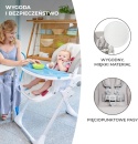 Kinderkraft® YUMMY – Komfortowe Krzesełko do Karmienia z Regulacją Wysokości i Oparcia