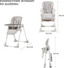 Kinderkraft® YUMMY – Komfortowe Krzesełko do Karmienia z Regulacją Wysokości i Oparcia