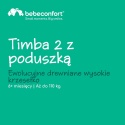 Bebeconfort Timba 2 z Poduszką – Wielofunkcyjne Ewolucyjne Krzesełko do Karmienia z Drewna Kauczukowego