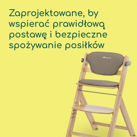 Bebeconfort Timba 2 z Poduszką – Wielofunkcyjne Ewolucyjne Krzesełko do Karmienia z Drewna Kauczukowego