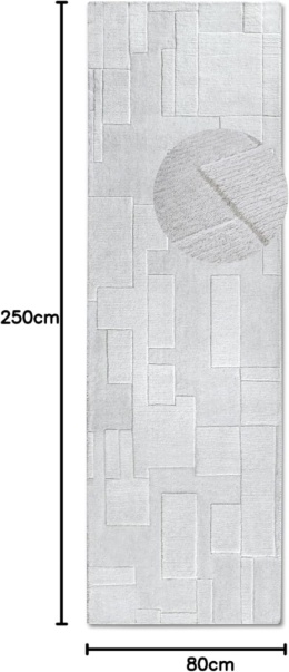 Villeroy & Boch® – Ekskluzywny Dywan Wełniany Wilhelmine – 80 x 250 cm (Bieżnik) – 100% Naturalna Wełna, Ręcznie Tkany