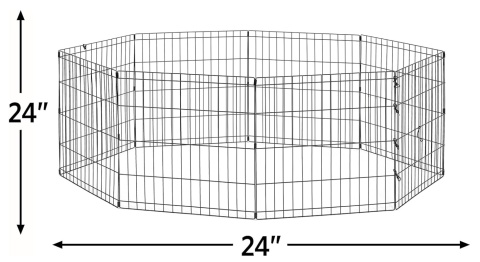 New World® – Wielofunkcyjny Metalowy Kojec i Zagroda dla Małych Psów i Zwierząt Domowych – Model B550-24