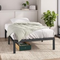 Zinus® Elias – Pancerna Stalowa Rama Łóżka Platformowego z Lamelami – 90 x 200 cm (Wysokość 36 cm)