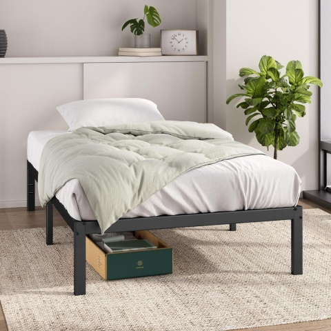 Zinus® Elias – Pancerna Stalowa Rama Łóżka Platformowego z Lamelami – 90 x 200 cm (Wysokość 36 cm)