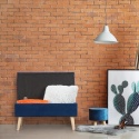 Relaxdays® – Elegancka Ławka Tapicerowana i Skrzynia z Miejscem do Przechowywania – 80 x 40 cm (Pojemność 40L) –