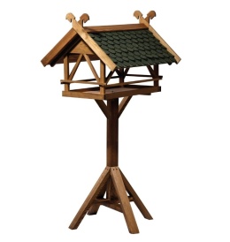 dobar® Westfalen (49005e) – Ekskluzywny Drewniany Karmnik dla Ptaków na Solidnym Stojaku – 78 x 62 x 148 cm