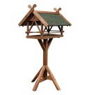 dobar® Westfalen (49005e) – Ekskluzywny Drewniany Karmnik dla Ptaków na Solidnym Stojaku – 78 x 62 x 148 cm