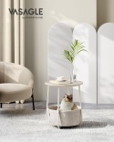 VASAGLE® LILEA Collection – Nowoczesny Okrągły Stolik Kawowy i Pomocniczy