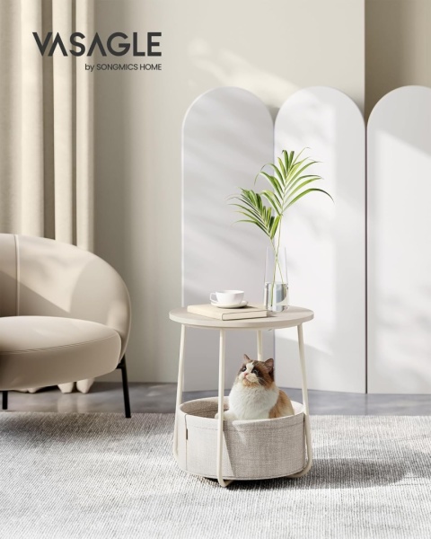 VASAGLE® LILEA Collection – Nowoczesny Okrągły Stolik Kawowy i Pomocniczy